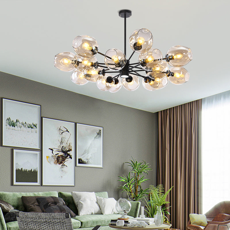 Contemporary Spherical Shade Pendant Chandeliers Glass Hanging Chandeliers
