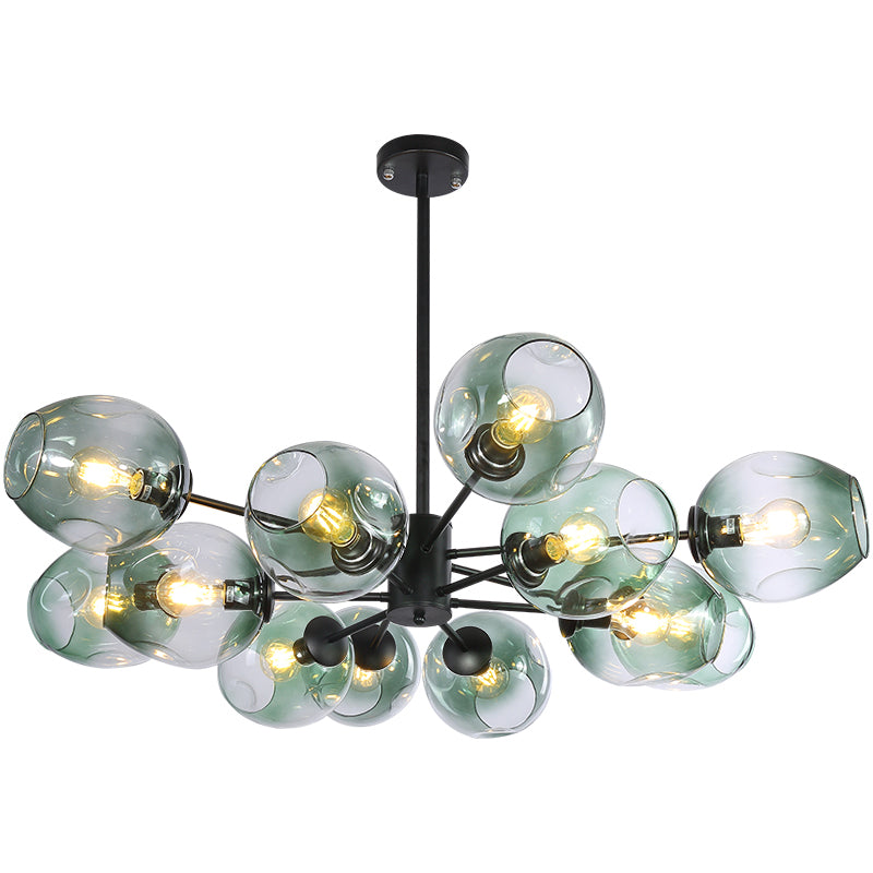 Contemporary Spherical Shade Pendant Chandeliers Glass Hanging Chandeliers