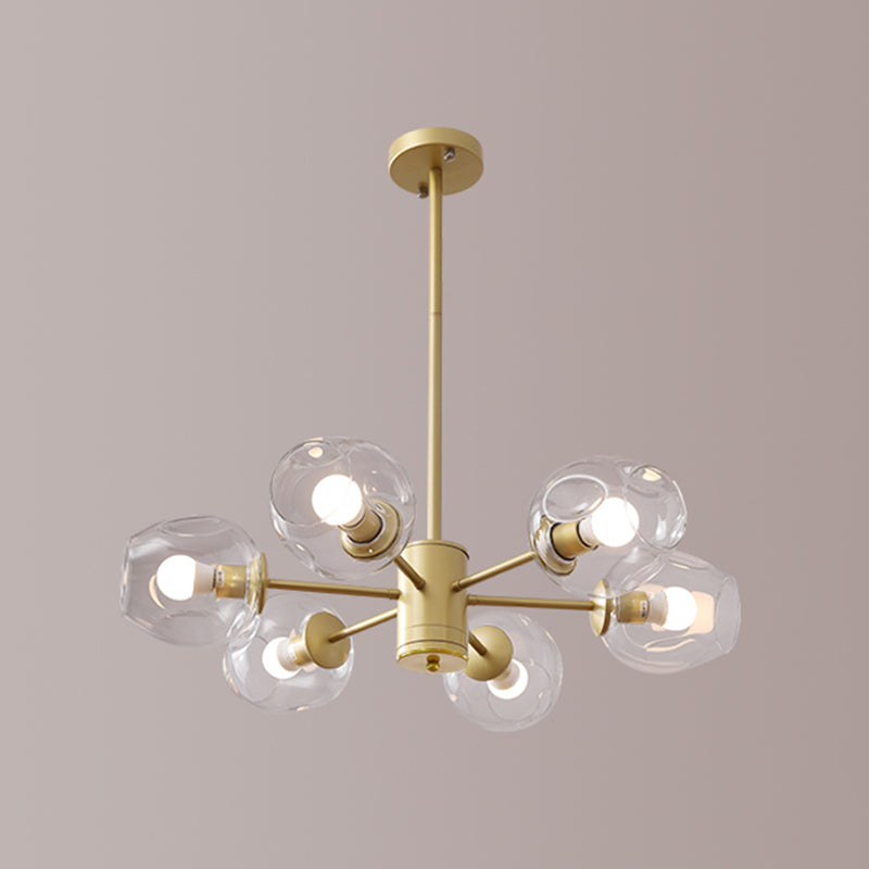 Contemporary Spherical Shade Pendant Chandeliers Glass Hanging Chandeliers