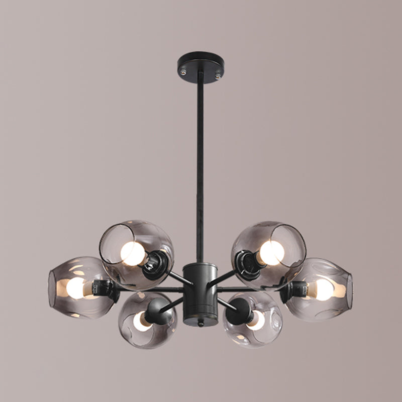 Contemporary Spherical Shade Pendant Chandeliers Glass Hanging Chandeliers