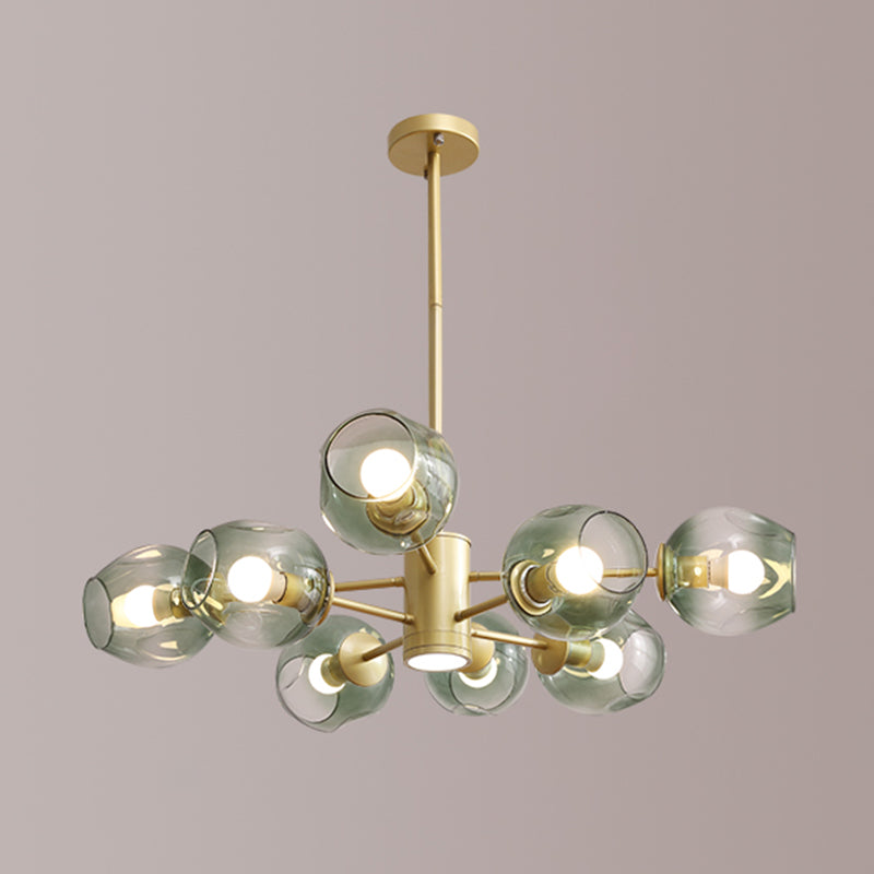 Contemporary Spherical Shade Pendant Chandeliers Glass Hanging Chandeliers