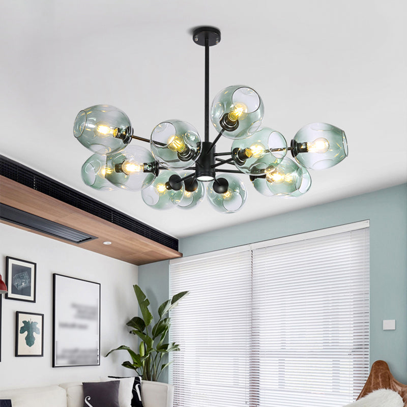 Contemporary Spherical Shade Pendant Chandeliers Glass Hanging Chandeliers