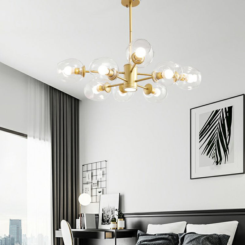 Contemporary Spherical Shade Pendant Chandeliers Glass Hanging Chandeliers