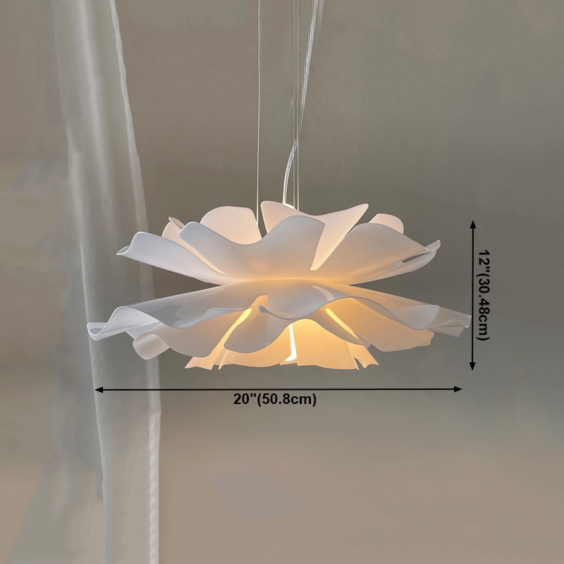 Blanc Modern 1-Light Down Lighting Acrylique suspendu suspendu pour la chambre des enfants