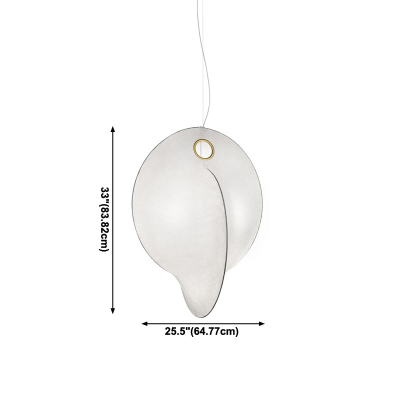 Wit moderne hanglamplichteranatuur 1-licht zijdehanglicht voor trappen