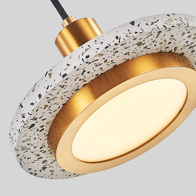 Terrazzo Hanging Light Nordic Pendent Lighting Fixture for Sitting Room