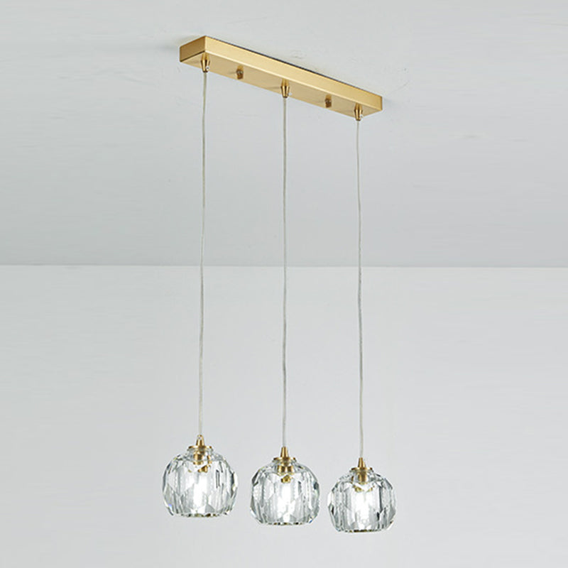 Modern Clear Crystal Shade Hanging Light Household Pendent Lighting Fixtures