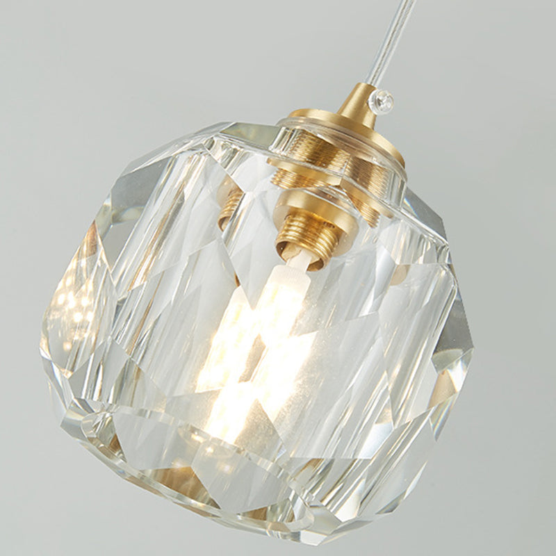Modern Clear Crystal Shade Hanging Light Household Pendent Lighting Fixtures