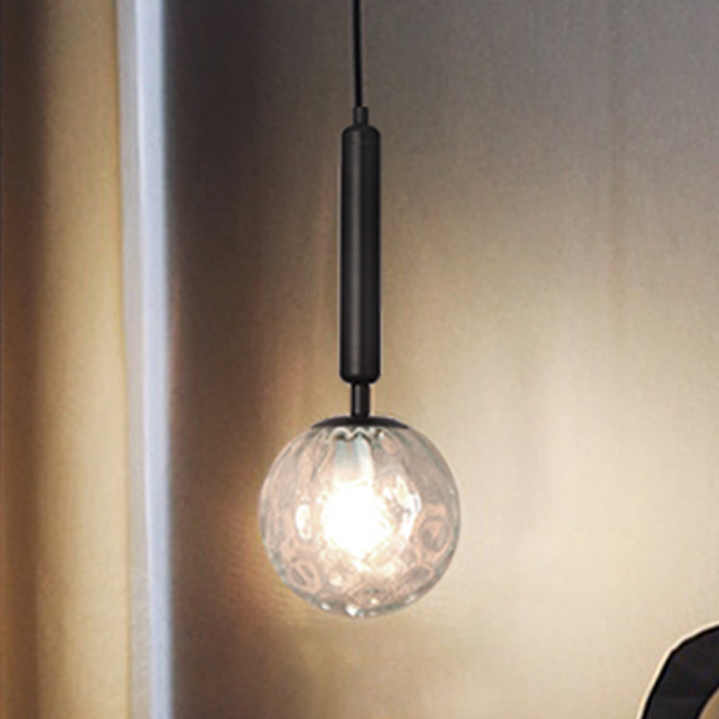 Modern Style Spherical Shape Hanging Light Glass 1 Light Hanging Light Fixture
