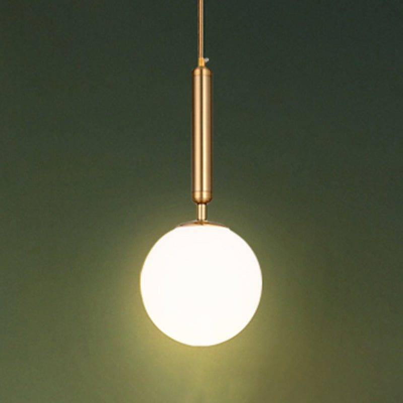 Modern Style Spherical Shape Hanging Light Glass 1 Light Hanging Light Fixture