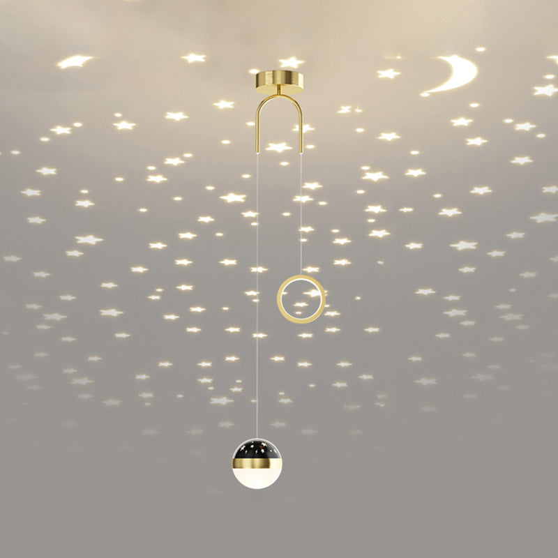 Modern Style Geometry Shape Hanging Lights Metal 2 Light Hanging Light Fixtures