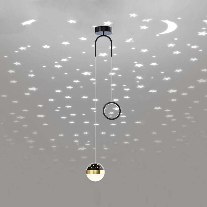 Modern Style Geometry Shape Hanging Lights Metal 2 Light Hanging Light Fixtures