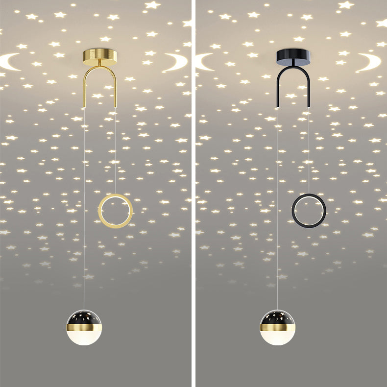 Modern Style Geometry Shape Hanging Lights Metal 2 Light Hanging Light Fixtures