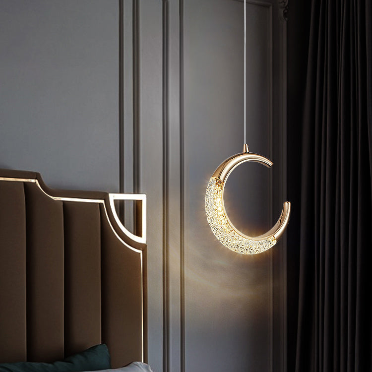 Modern Style Geometry Shape Hanging Light Metal 1 Light Hanging Light Fixture in Gold