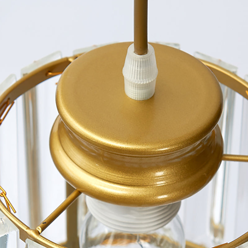 Modern Style Cylinder Shape Hanging Lights Crystal Hanging Light Fixtures