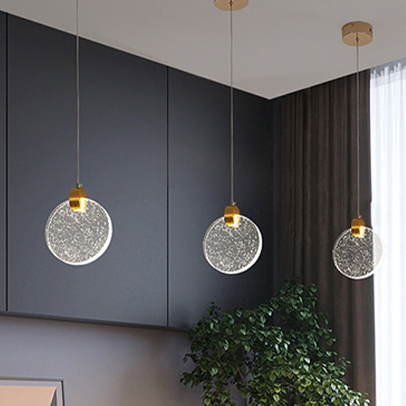 Geometry Shape Crystal Hanging Lights Modern Style Hanging Light Fixtures