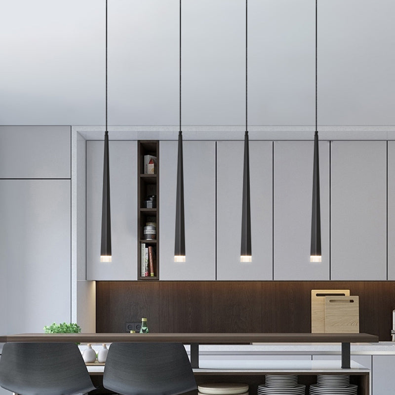 Geometry Shape Metal Hanging Lights Modern Style Hanging Light Fixtures in Black