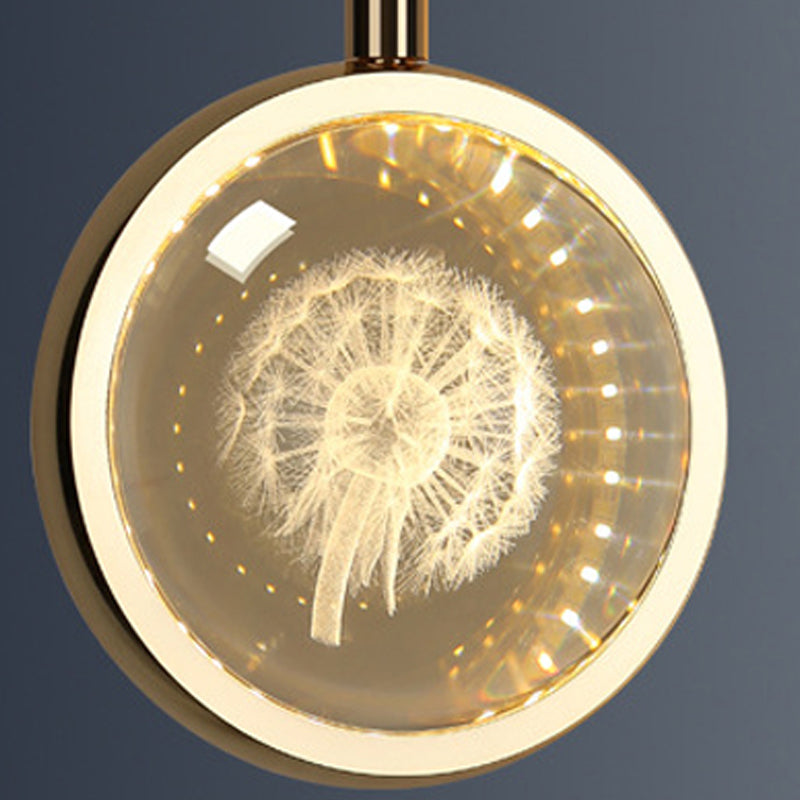 Ball Hanging Lights Modern Style Crystal 1 Light Pendant Light Kit