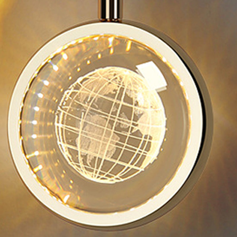 Ball Hanging Lights Modern Style Crystal 1 Light Pendant Light Kit