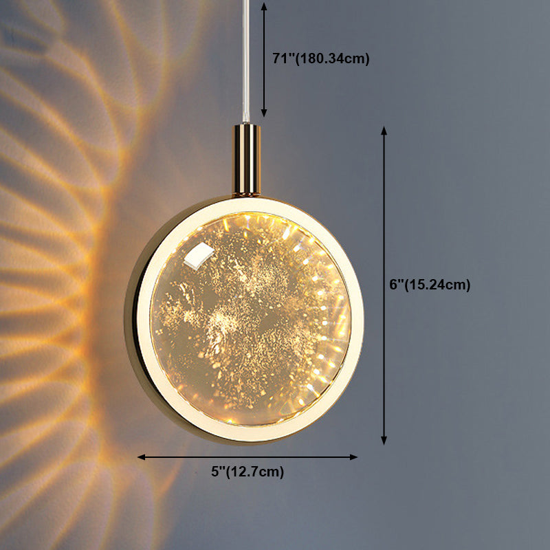 Ball Hanging Lights Modern Style Crystal 1 Light Pendant Light Kit