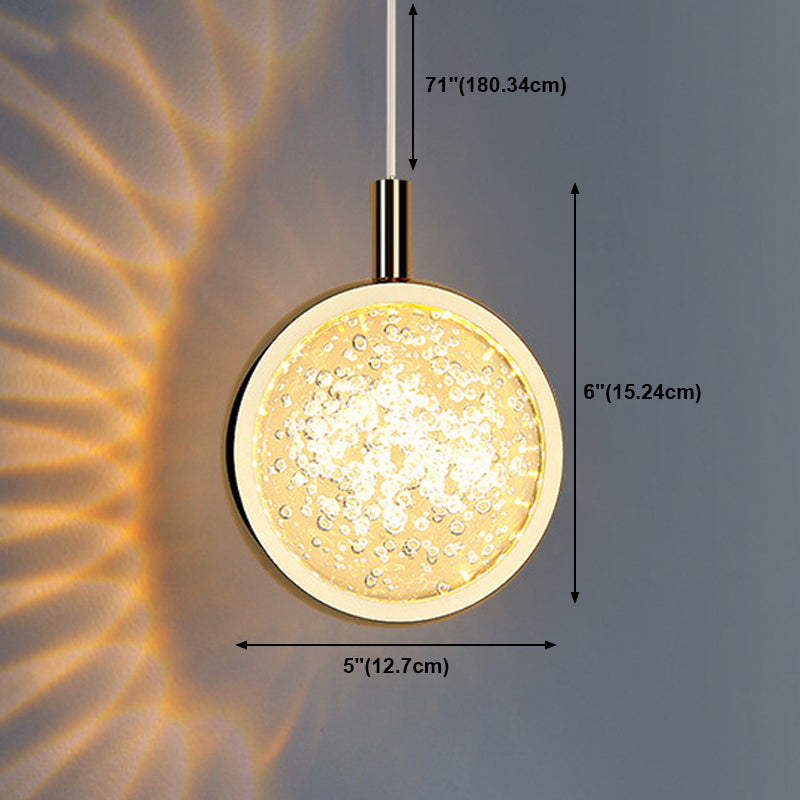 Ball Hanging Lights Modern Style Crystal 1 Light Pendant Light Kit