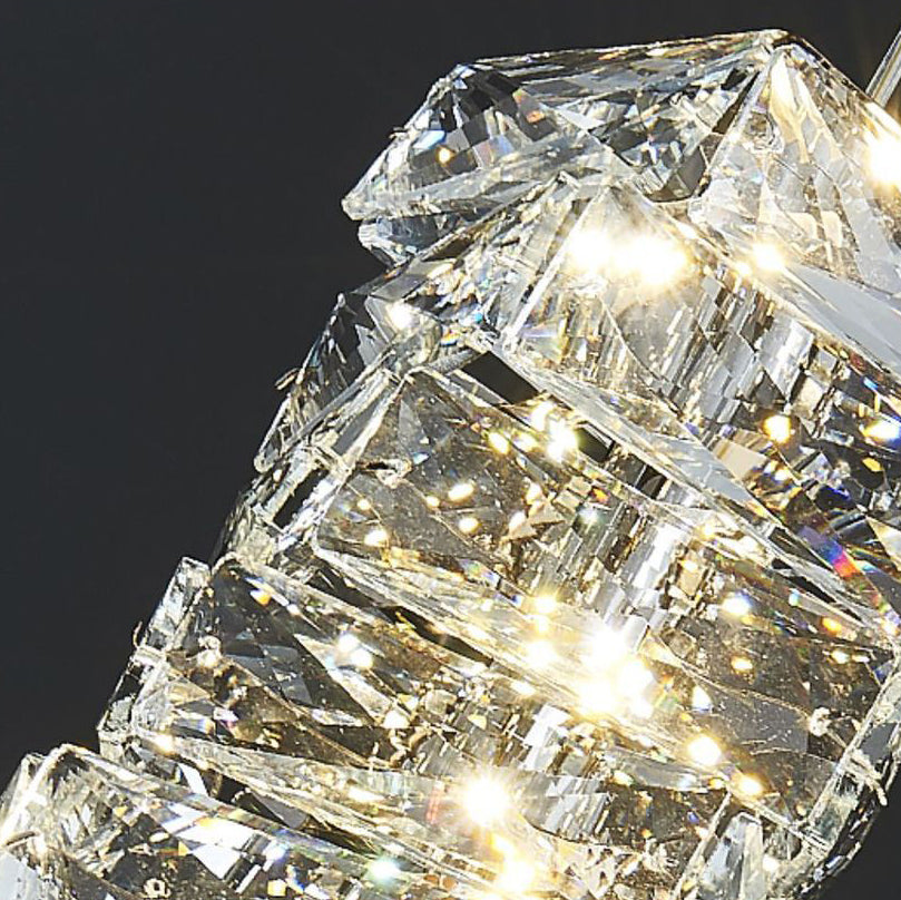 1 lumière suspension géométrique Pendant style moderne Crystal Plafond plafond