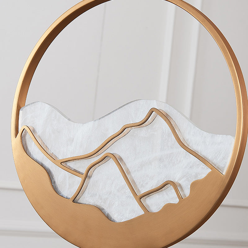 Pendentif de forme ronde en métal LED moderne LED suspendu suspendu pour le salon