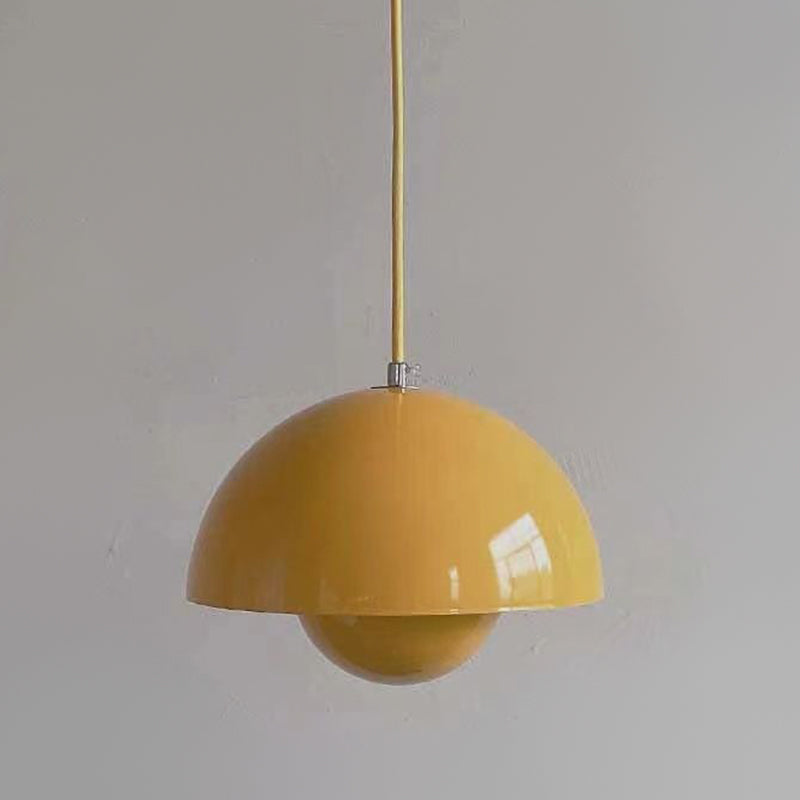 Colorful Dome Shape Pendant Light Nordic Metal Hanging Pendant for Living Room