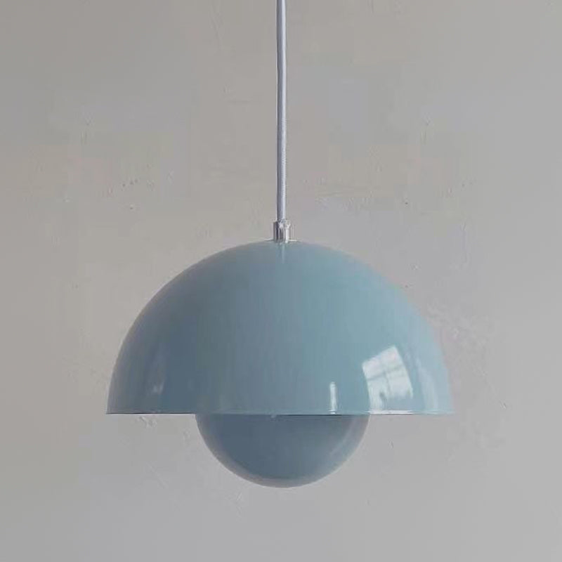 Colorful Dome Shape Pendant Light Nordic Metal Hanging Pendant for Living Room