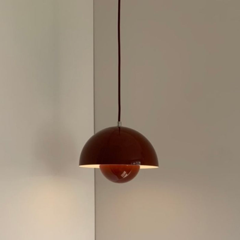 Colorful Dome Shape Pendant Light Nordic Metal Hanging Pendant for Living Room
