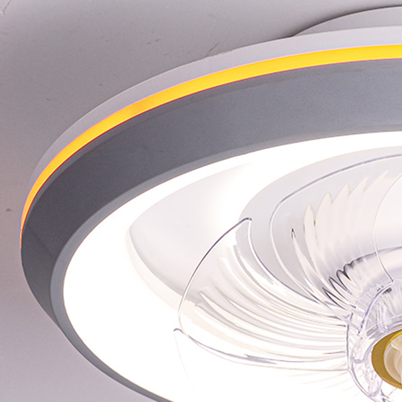 Pendentif de plafond rond en métal 2 lumières LED LED LED LUCHES