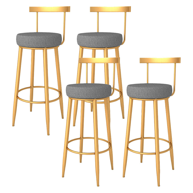 Moderner Metal -Barhocker mit Fußstütze und Casual Bar Stool im unteren Rücken