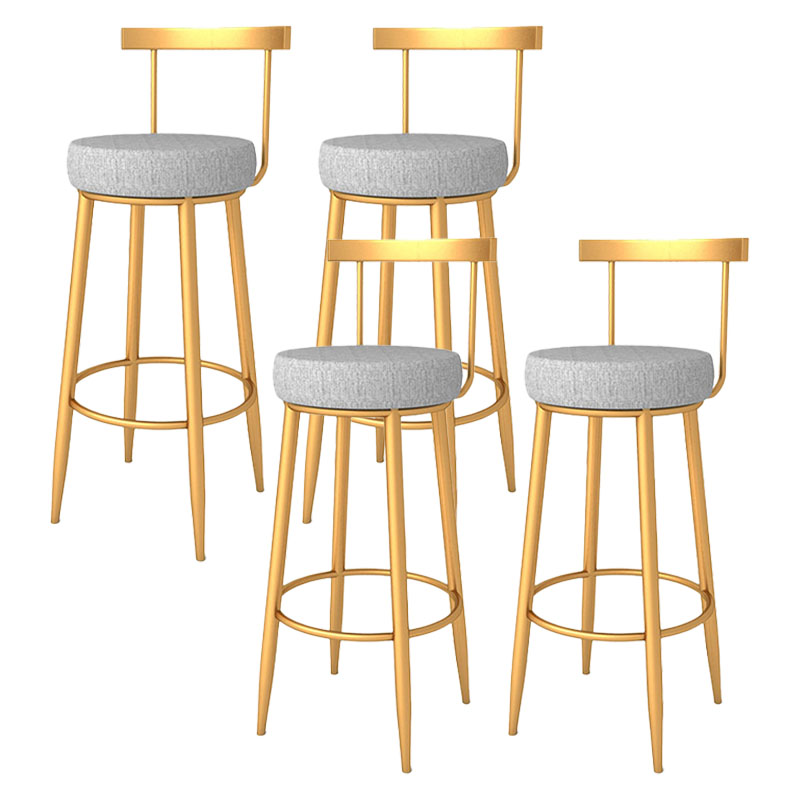 Moderner Metal -Barhocker mit Fußstütze und Casual Bar Stool im unteren Rücken