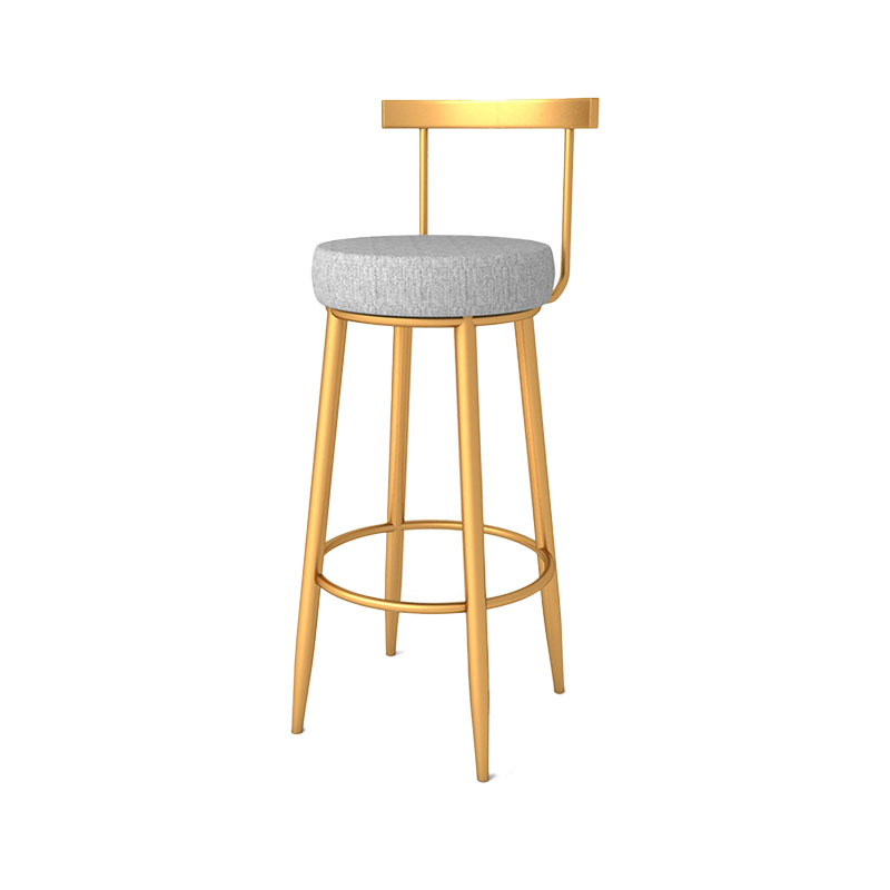 Moderner Metal -Barhocker mit Fußstütze und Casual Bar Stool im unteren Rücken