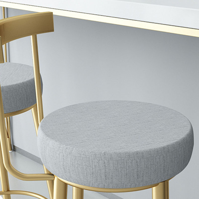 Moderner Metal -Barhocker mit Fußstütze und Casual Bar Stool im unteren Rücken
