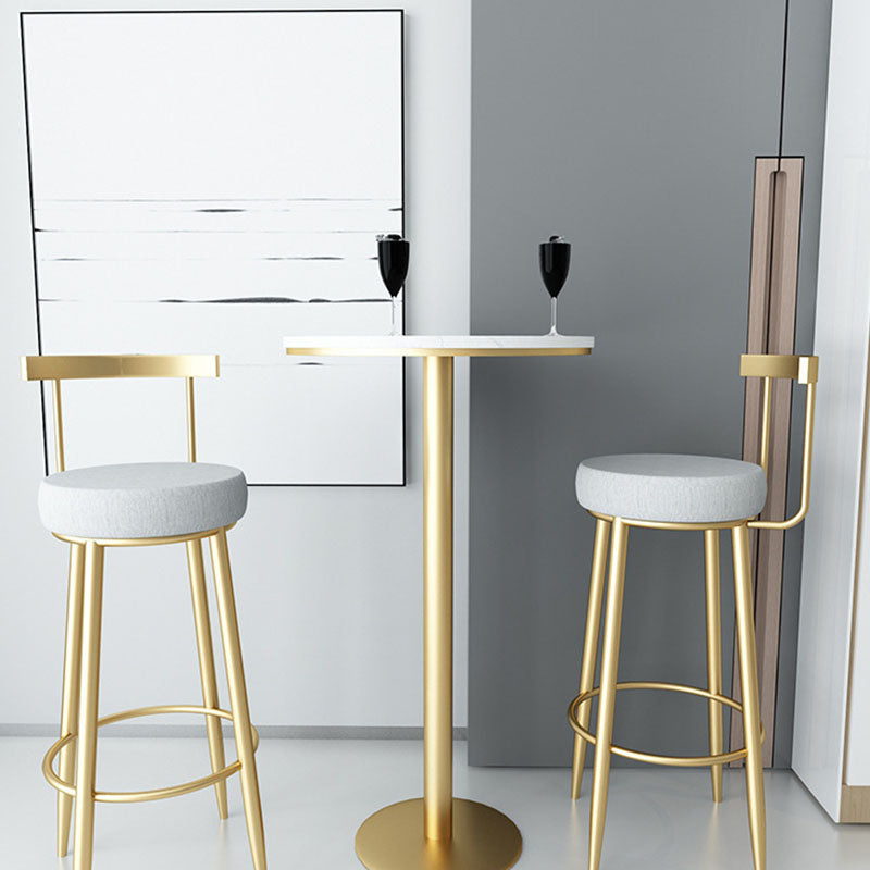 Moderner Metal -Barhocker mit Fußstütze und Casual Bar Stool im unteren Rücken