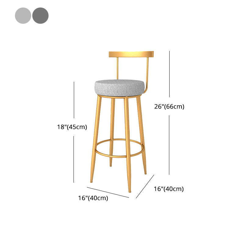 Moderner Metal -Barhocker mit Fußstütze und Casual Bar Stool im unteren Rücken