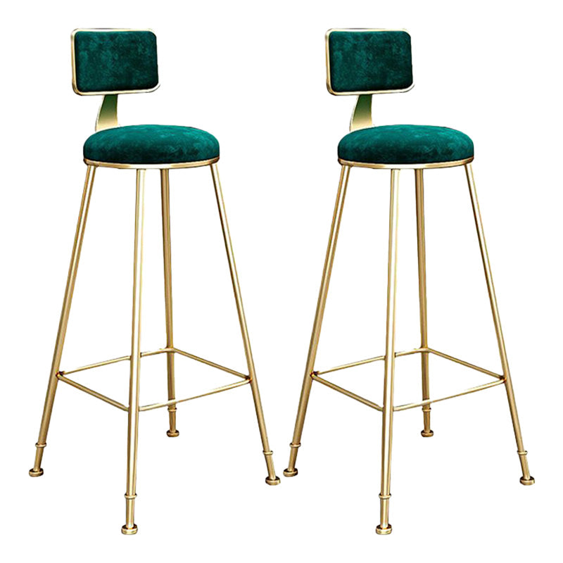 Barhocker aus Metall im modernen Stil mit Fußstütze und Bistro-Lounge-Barhocker mit niedriger Rückenlehne
