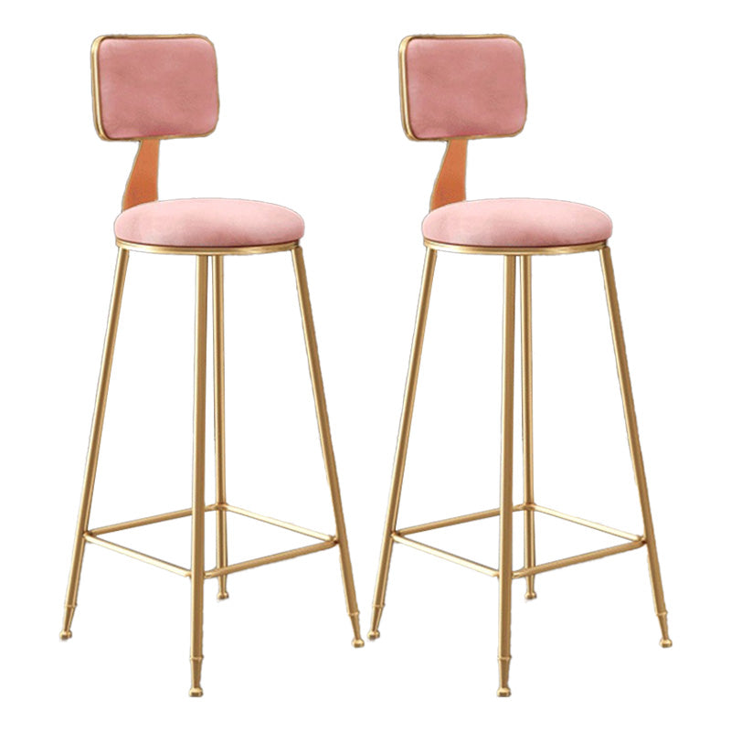 Barhocker aus Metall im modernen Stil mit Fußstütze und Bistro-Lounge-Barhocker mit niedriger Rückenlehne