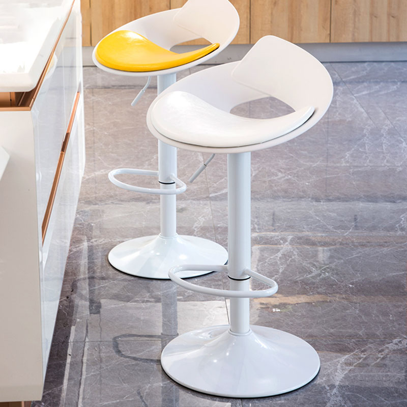 Taburete de bar con asientos de cuero de estilo nórdico, taburete de bar giratorio para interior
