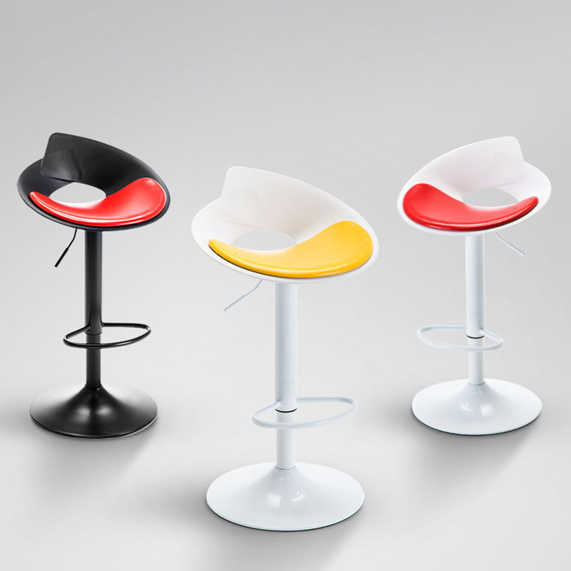 Taburete de bar con asientos de cuero de estilo nórdico, taburete de bar giratorio para interior