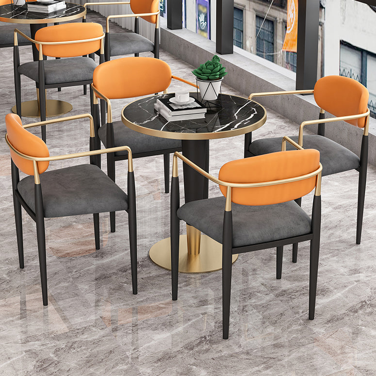 Stile glam 1/2/3/4/5 pezzi set da pranzo set da pranzo per soggiorno nero per soggiorno