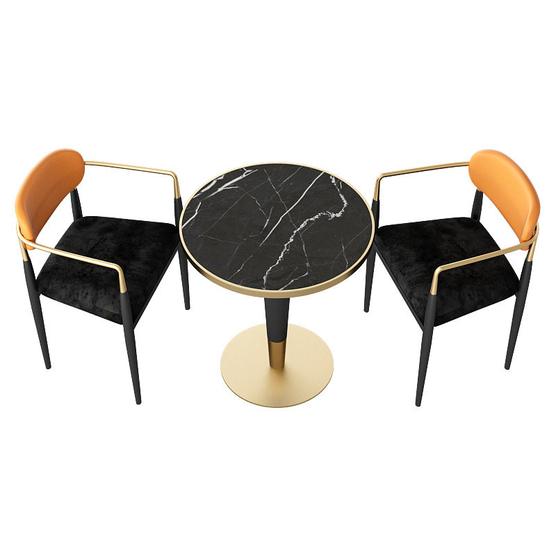 Stile glam 1/2/3/4/5 pezzi set da pranzo set da pranzo per soggiorno nero per soggiorno