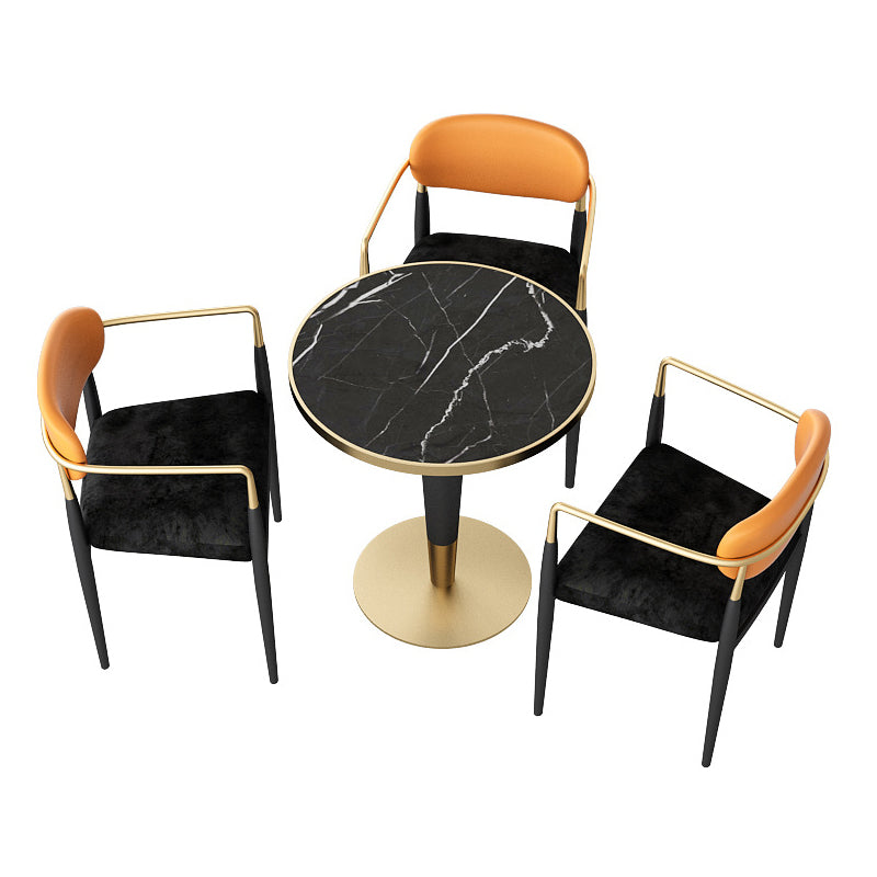 Stile glam 1/2/3/4/5 pezzi set da pranzo set da pranzo per soggiorno nero per soggiorno
