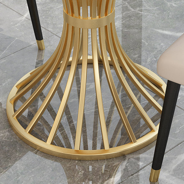 Glam Style 1/2/3/4/5 Pieces Dining Set Stone Top Table Dining Furniture