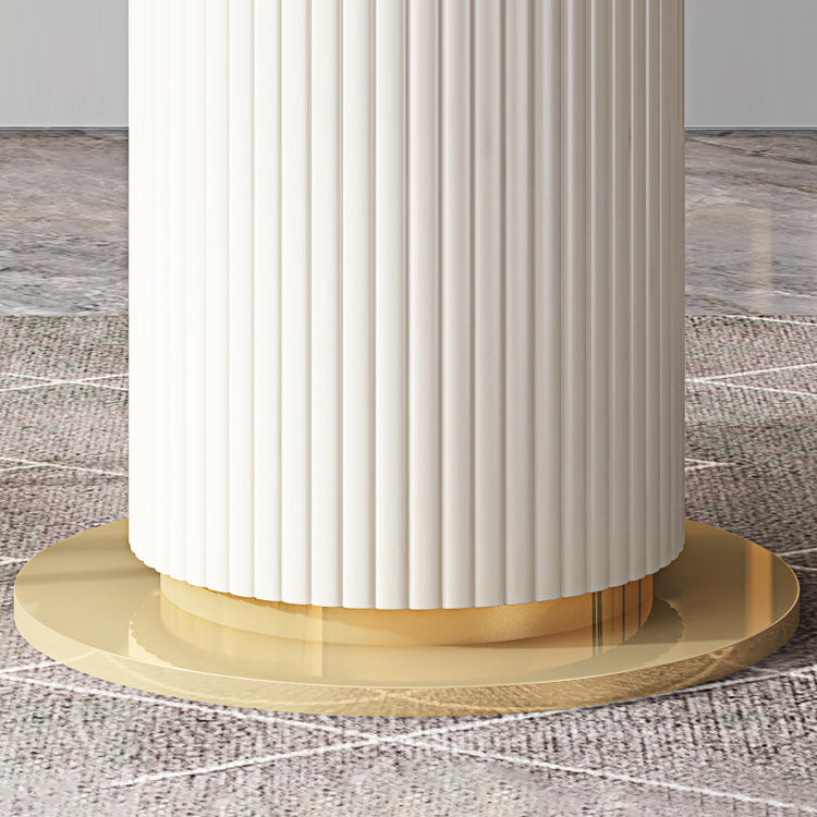 Glam 1/3/4/5/7/9 Pièces Pièces Table à manger Round avec des mobilier de plateau tournant en pierre fritté