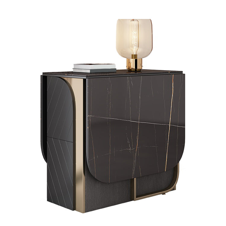 Modern 1/2/3/4/5 Pieces Rectangle Dining Table Set with Stone Top Foldable Dinette Set