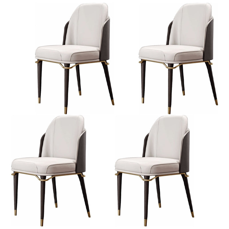 Glam 1/4/5/6/7/9 Pieces White Dining Table Set with Stone Top Round Scalable Dinette Set