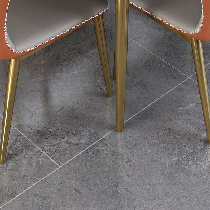 1/4/7 Pieces Stainless Steel Dining Table Set with Stone Top Glam Scalable Dinette Set