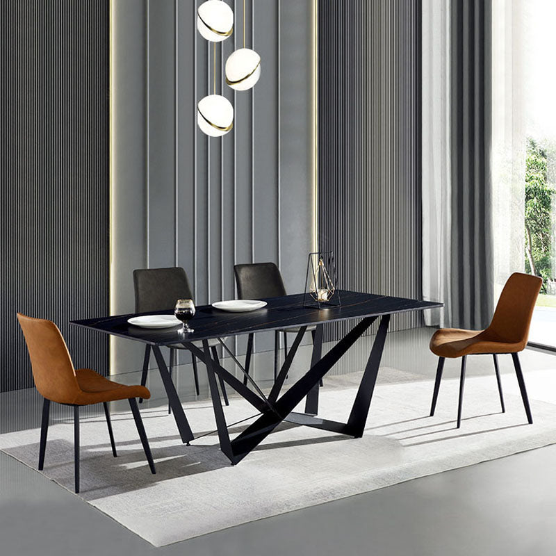 1/4/5 Pieces Sintered Stone Dining Chairs Set Rectangle Table Set for Home